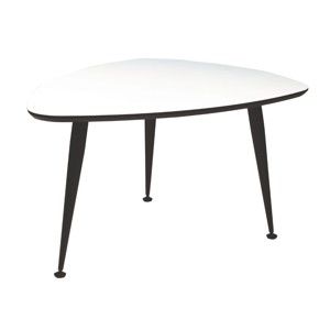 Biały stolik z czarnymi nogami Folke Strike, 47x70x90 cm