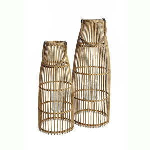 Komplet 2 bambusowych lampionów Simla Natural