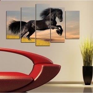 Obraz wieloczęściowy 3D Art Horse Shape, 102x60 cm