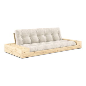 Biała sztruksowa rozkładana sofa 244 cm Base – Karup Design