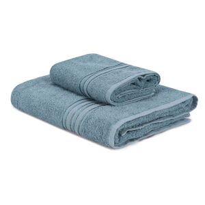 Niebieskie bawełniane ręczniki zestaw 2 szt. Dora – Foutastic