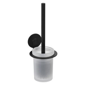 Samoprzylepna szklana szczotka do WC w kolorze matowej czerni Bivio – Wenko