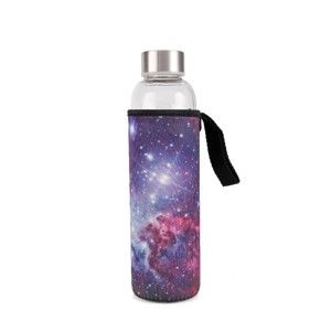 Szklana butelka w neoprenowym pokrowcu Kikkerland Galaxy, 600 ml