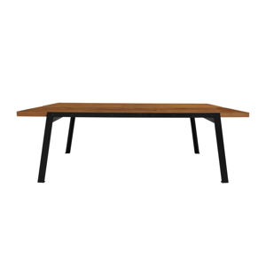 Stół z ciemnym blatem z drewna dębowego Canett Aspen, dł. 240 cm