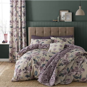 Pikowana narzuta na łóżko Catherine Lansfield Painted Floral, 220x230 cm