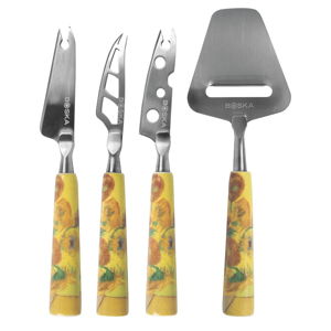 Zestaw 3 nożyków do sera i 1 tarki Boska Cheese Knife Set Mini Van Gog Sunflowers