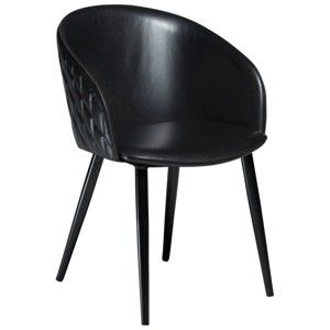 Czarne krzesło ze skóry ekologicznej DAN-FORM Denmark Dual