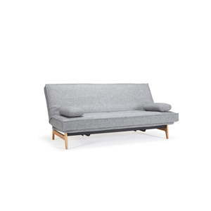 Jasnoszara rozkładana sofa ze zdejmowanym obiciem Innovation Aslak Elegant Twist Granite, 81x200 cm