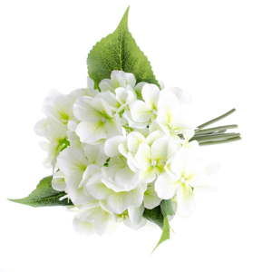 Biały sztuczny kwiat dekoracyjny w stylu hortensji Dakls