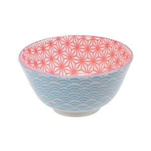 Niebiesko-czerwona porcelanowa miska Tokyo Design Studio Star, ⌀ 12 cm