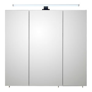 Biała wisząca szafka łazienkowa z lustrem 75x70 cm Set 360 – Pelipal