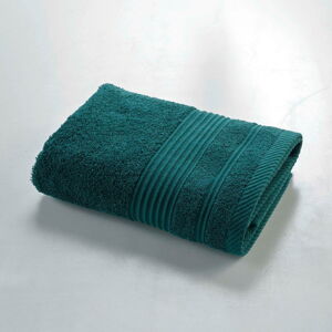 Ciemnozielony bawełniany ręcznik frotte 50x90 cm Tendresse – douceur d'intérieur