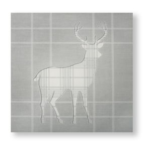 Obraz Graham & Brown Tartan Stag Silhouette, 60x60 cm