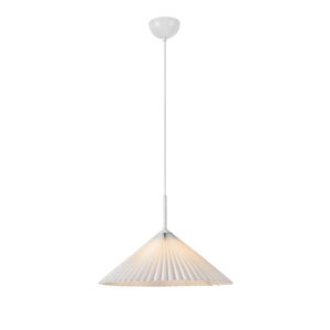 Biała lampa wisząca ø 50 cm Plisado – Markslöjd