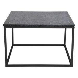 Czarny stolik granitowy z czarnymi nogami RGE Accent, szer. 75 cm