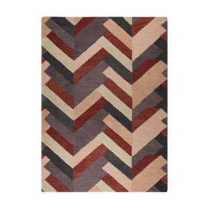 Czerwono-szary ręcznie tkany dywan Flair Rugs Salon, 200x290 cm