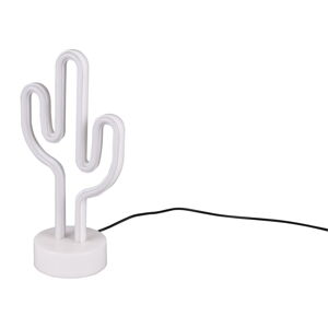 Biała lampa stołowa LED (wysokość 29 cm) Cactus – Trio