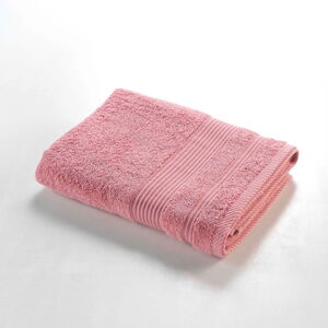 Różowy bawełniany ręcznik kąpielowy frotte 70x130 cm Tendresse – douceur d'intérieur