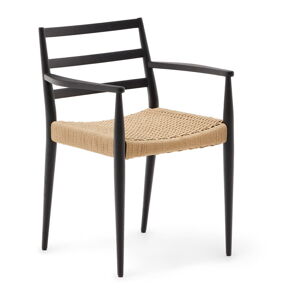 Czarne/naturalne krzesła zestaw 2 szt. z litego drewna dębowego Analy – Kave Home