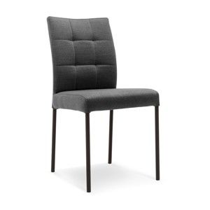 Ciemnoszare krzesło z czarnymi nogami Mossø Ghunna