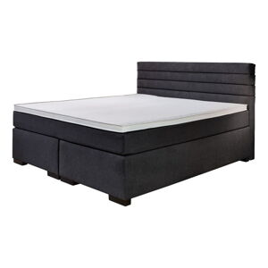 Czarne łóżko boxspring 180x200 cm Kokomo – Rojaplast