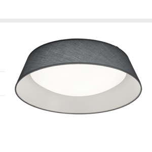 Czarna lampa sufitowa LED Trio Ponts, średnica 45 cm