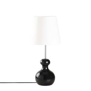 Drewniana lampa stołowa w czarnym kolorze Opviq lights Mallina