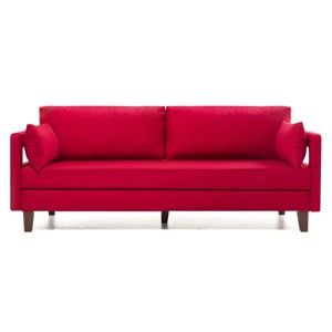 Czerwona sofa rozkładana Balcab Home Hannah