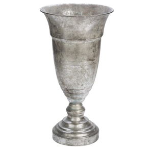 Pucharek dekoracyjny w srebrnym kolorze Ego Dekor, wys. 43,5 cm
