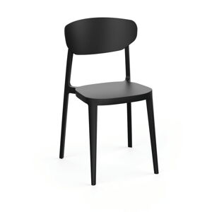 Czarne plastikowe krzesło ogrodowe Mare – Rojaplast