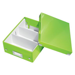 Zielone pudełko z przegródkami Leitz Office, dł. 28 cm