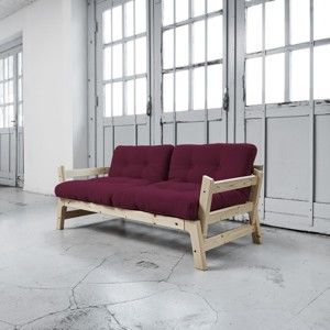 Sofa rozkładana Karup Step Natural/Light Bordeaux