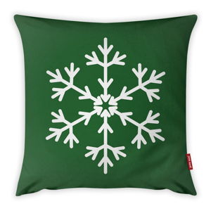 Poszewka na poduszkę Vitaus Christmas Period Green Simple Snowflake, 43x43 cm