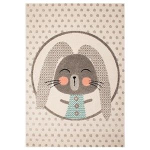Brązowy dywan dziecięcy z szarymi detalami Zala Living Rabbit, 120x170 cm
