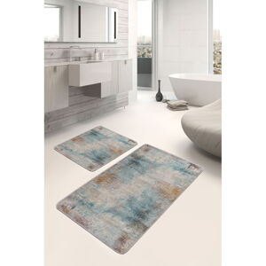 Niebieske/szare dywaniki łazienkowe zestaw 2 szt. 60x100 cm – Mila Home