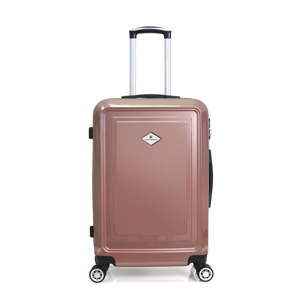 Różowa walizka na kółkach GERARD PASQUIER Piallo Valise Grand, 93 l