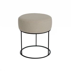 Szary stołek z metalową konstrukcją Simla Round, ⌀ 35 cm