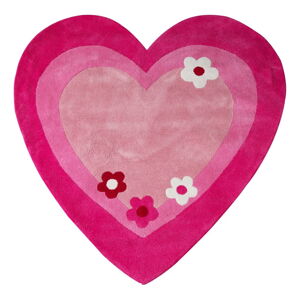 Różowy dywan dziecięcy 100x100 cm Love Heart – Premier Housewares
