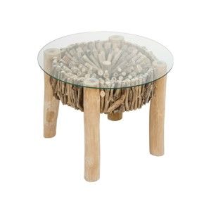Podręczny stolik z drewna mindi Santiago Pons Deco