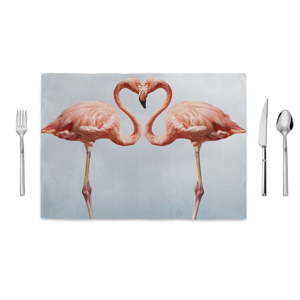 Mata kuchenna Home de Bleu Kissing Flamingos, 35x49 cm