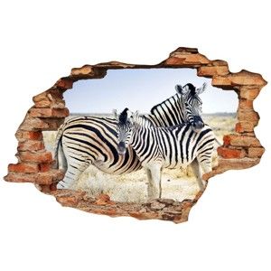Naklejka Ambiance Landscape Zebra Mother, 60x90 cm