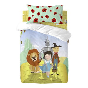 Dziecięca bawełniana poszwa na kołdrę i poduszkę Mr. Fox Yellow Bricks, 100x120 cm