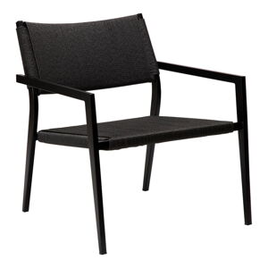 Czarny fotel z trzcinową plecionką Loop – DAN-FORM Denmark