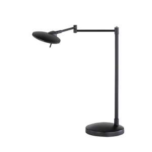 Czarna lampa stołowa LED Trio Kazan, wys. 46 cm