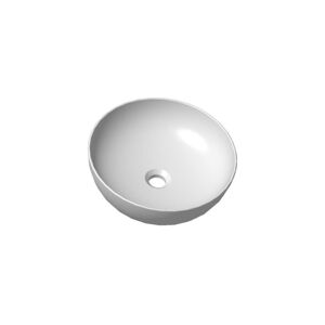 Biała ceramiczna okrągła umywalka ø 40 cm Kleo – STOLKAR