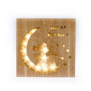 Drewniana świetlna dekoracja Dakls Sweet Dreams