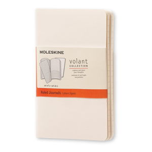 Biały notatnik w linie Moleskine Volant, 80 stron