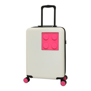 Biało-różowa dziecięca walizka na kółkach z zamkiem LEGO® Urban 20