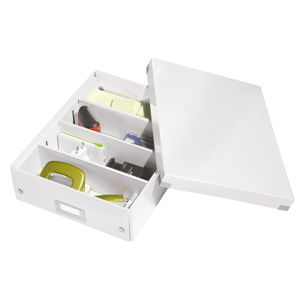 Białe pudełko z przegródkami Click&Store – Leitz