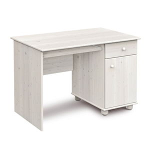 Białe biurko z drewna sosnowego Faktum Tomi